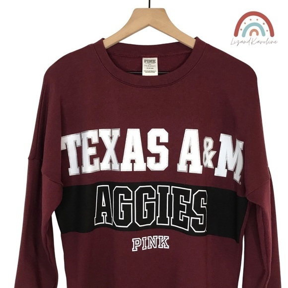 Victoria’s Secret Pink Texas A&M University Aggies Fleece Oversized Sweater - Picture 3 of 11